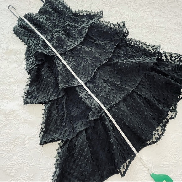 NWOT Lulu’s Flirting with You Black Tiered Pom Pom Midi Dress Small - Picture 11 of 11